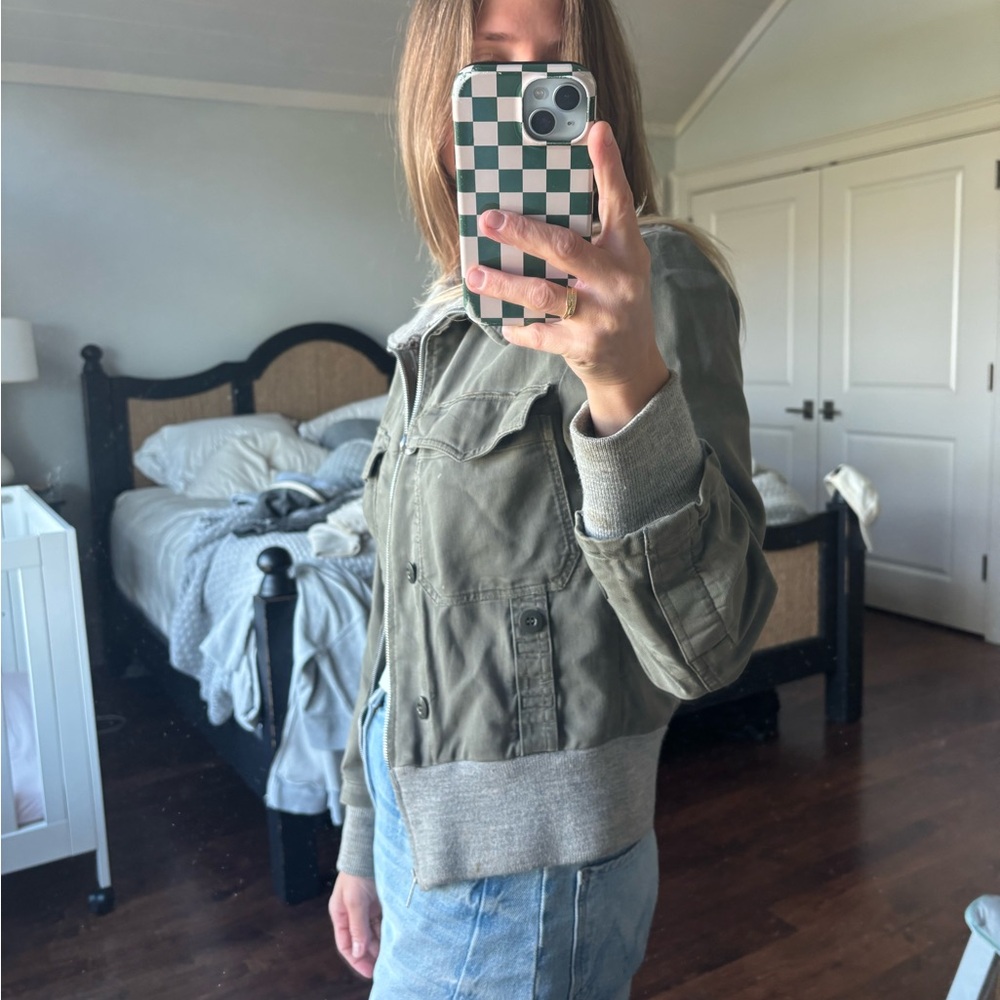 A3 Design Olive and Gray Utility Jacket
